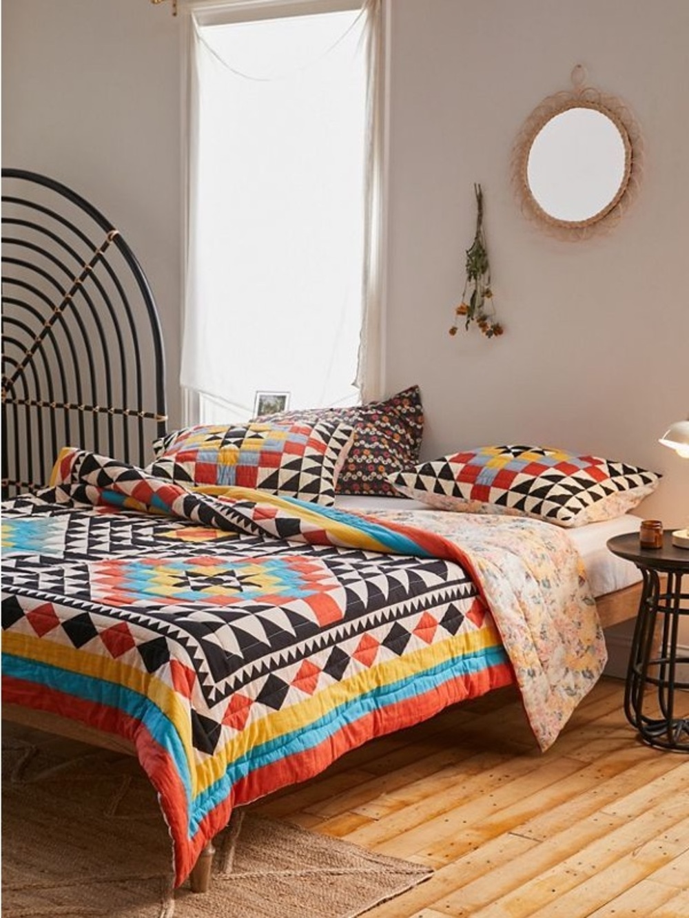 RARE Urban Outfitters Kaleidoscope Patchwork Quilt